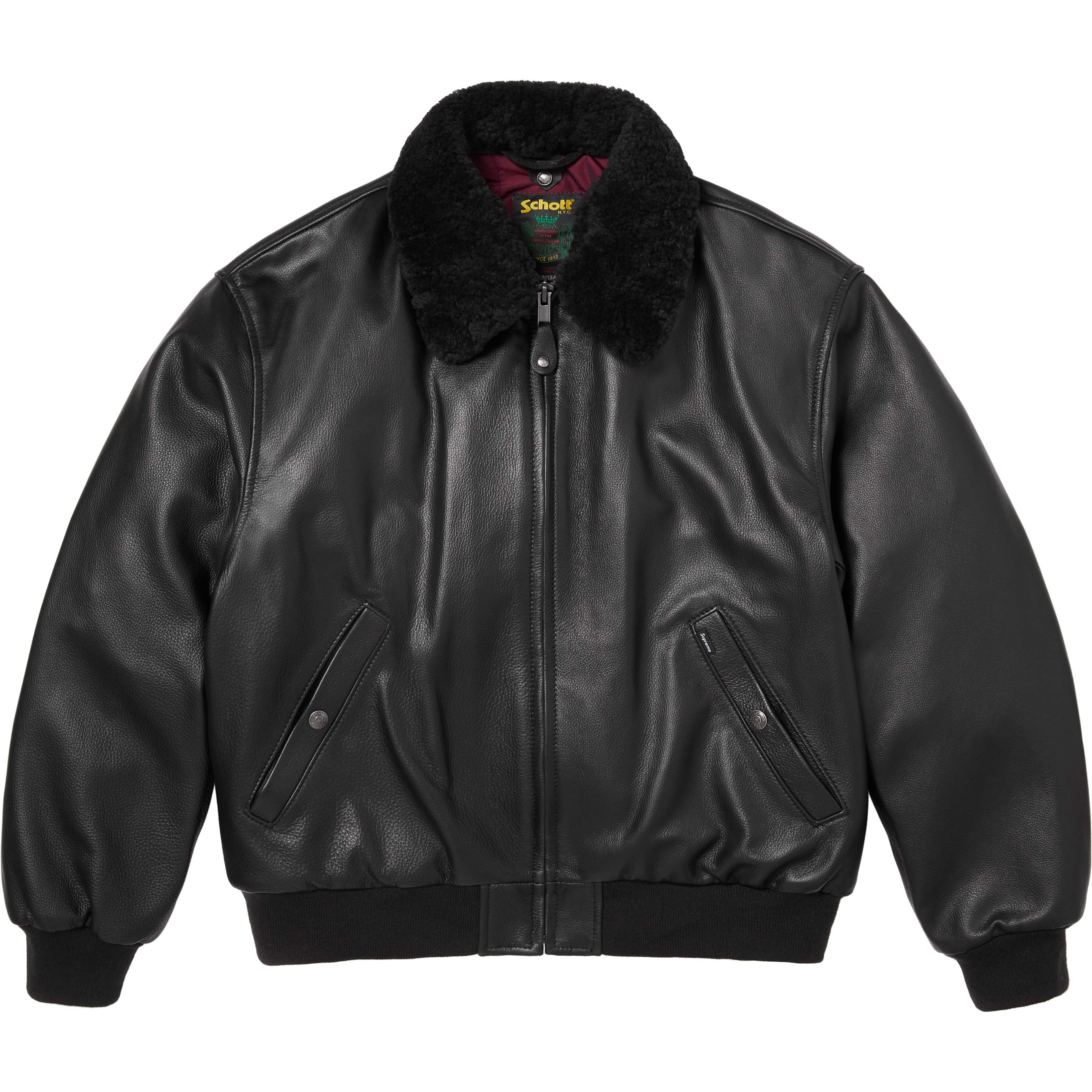 Supreme®/Schott® Shearling Collar Bomber Jacket view 19